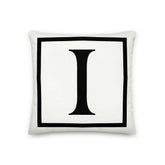 Letter I Border Monogram Decorative Throw Pillow Cushion, Pillow, $ 64.50, A Moment Of Now™